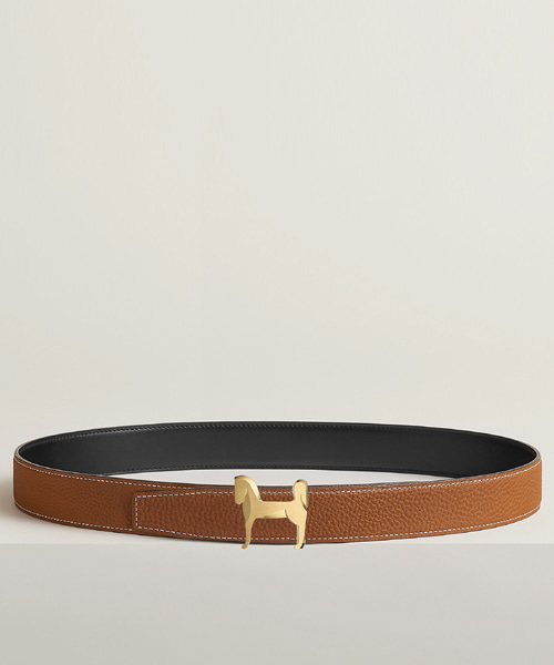 PANACHE 벨트 버클 리버서블 가죽 스트랩 32mm