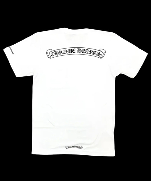 스크롤 로고 숏 슬리브 코튼 티셔츠