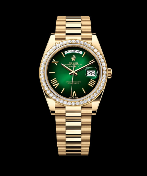 데이데이트 (옐로우 골드 / 그린 다이얼) 40mm