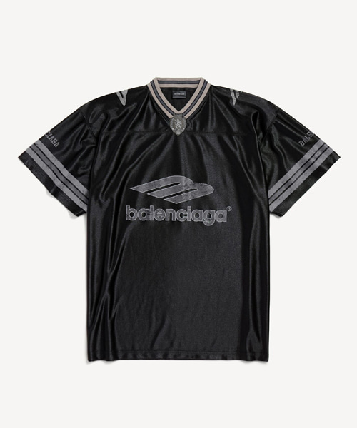 3B 풋볼 브이 넥 오버사이즈 티셔츠