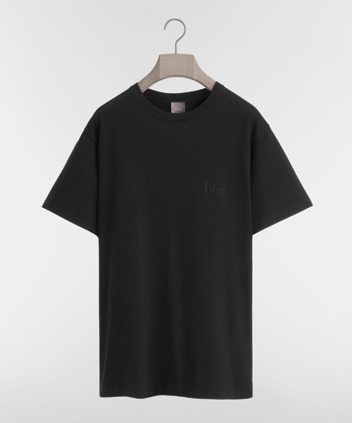 코튼 저지 캐주얼 핏 자수 티셔츠