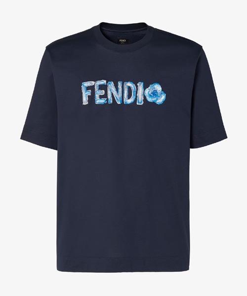 네이비 블루 코튼 티셔츠