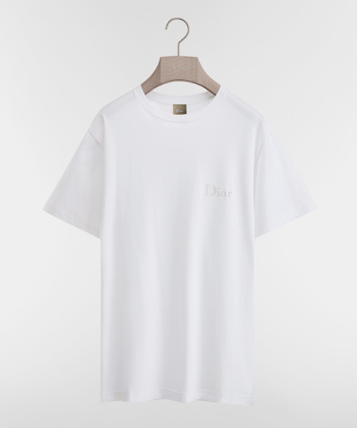 코튼 저지 캐주얼 핏 자수 티셔츠