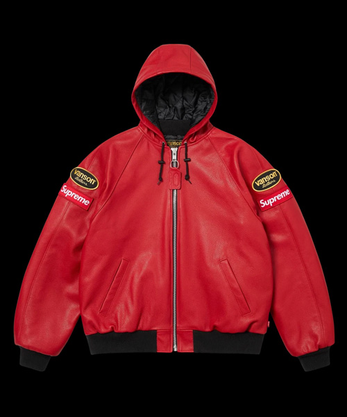 레더 후드 워크 자켓