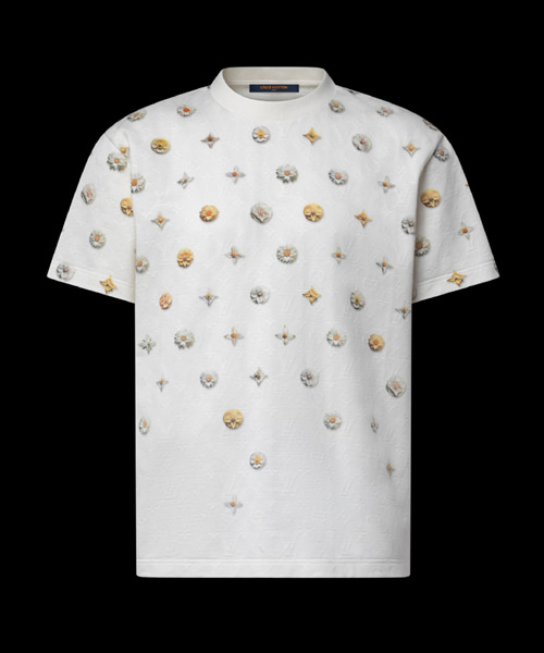 오버프린티드 모노그램 자카드 티셔츠