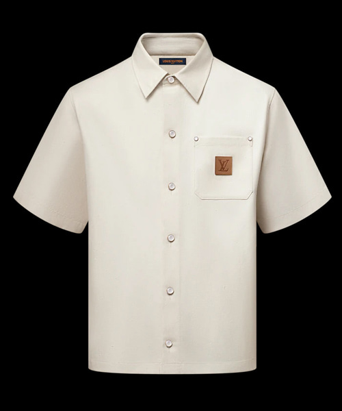 실크 블렌드 숏 슬리브 셔츠