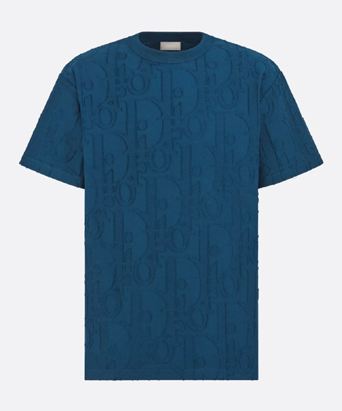 코튼 캐주얼 핏 오블리크 티셔츠