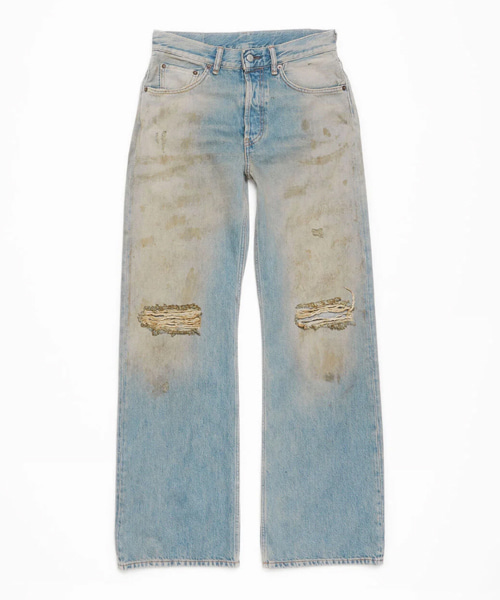 더티 패턴 레귤러핏 진 - 2021M