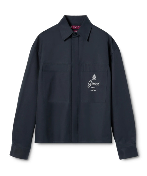 프린트 코튼 트윌 셔츠