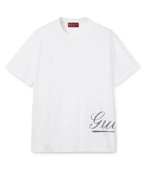 프린트 디테일의 코튼 저지 티셔츠