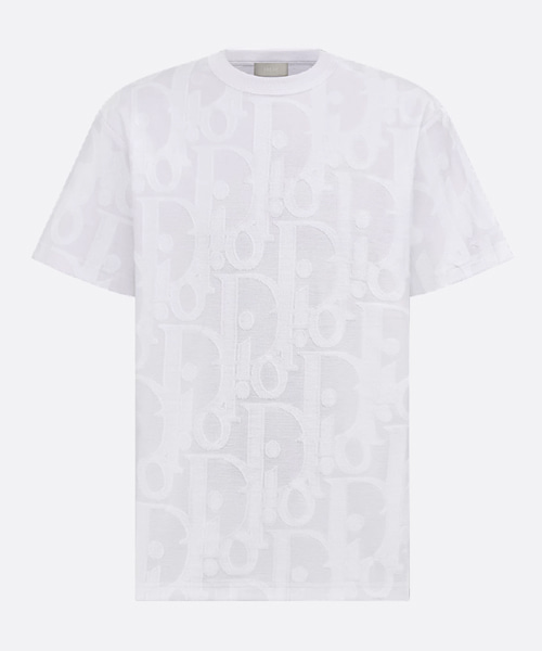 코튼 캐주얼 핏 오블리크 티셔츠