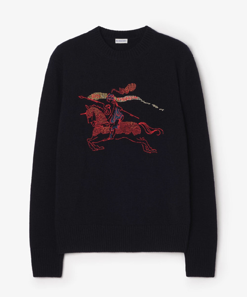 크로스 스티치 EKD 울 캐시미어 스웨터