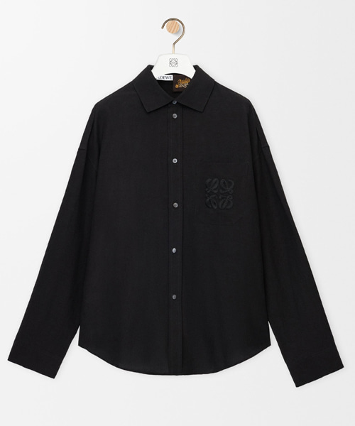 비스코스 리넨 롱 슬리브 셔츠