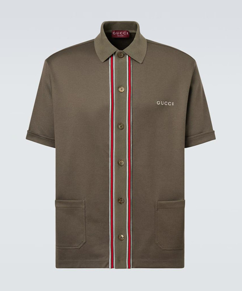 엠브로이더리 로고 코튼 셔츠