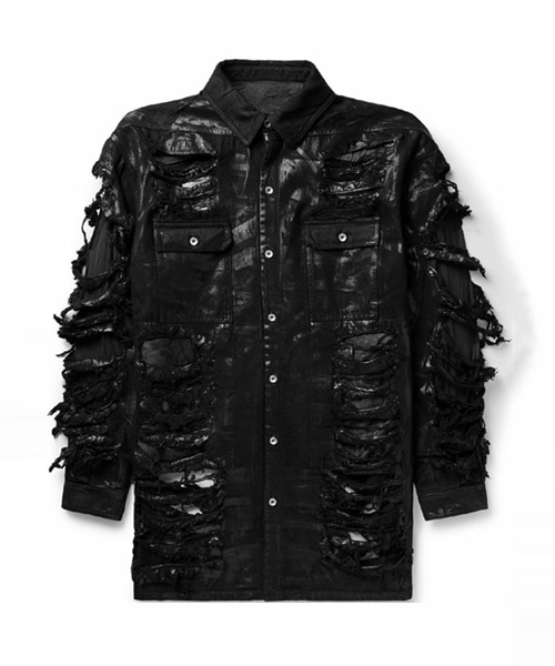 디스트로이드 코팅 데님 자켓