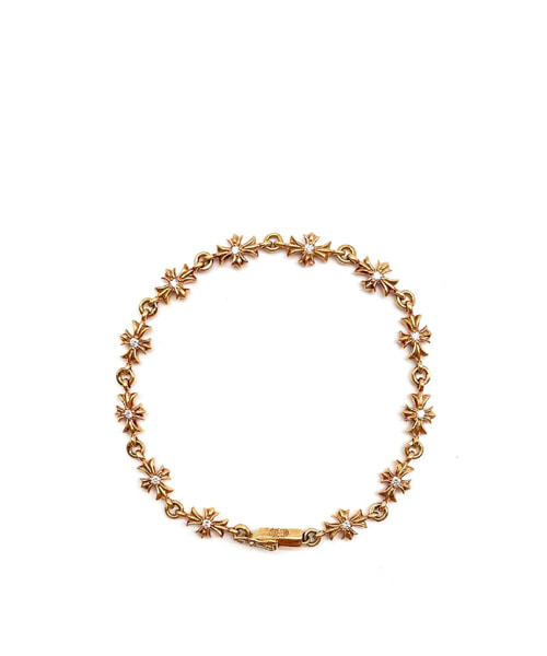 22K 골드 다이아몬드 타이니 E 팔찌