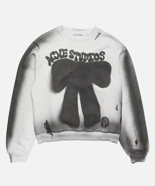 플리스 로고 스웨트 셔츠