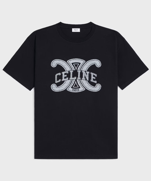 로고 프린트 숏 슬리브 코튼 티셔츠