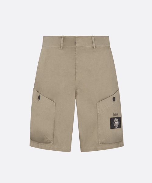 블랙 코튼 블렌드 새틴 버뮤다 쇼츠