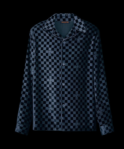 실크 블렌드 벨벳 롱 슬리브 이브닝 오버셔츠