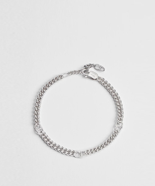 CD 아이콘 슬림 체인 팔찌