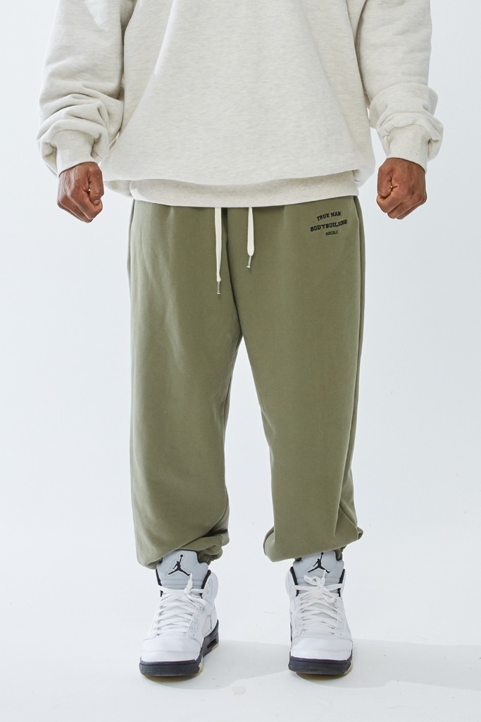 HEAVYWEIGHT WIDE JOGGER PANTS KHAKI 제품 이미지