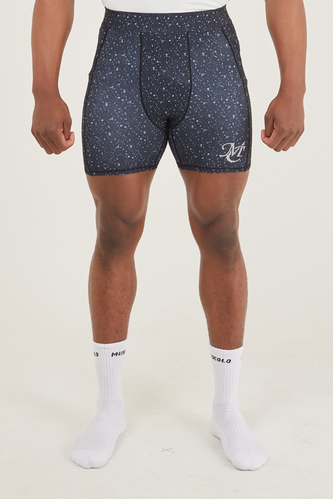 ATHLETIC PERFORMANCE SHORTS LEGGINGS STONE BLACK 제품 이미지