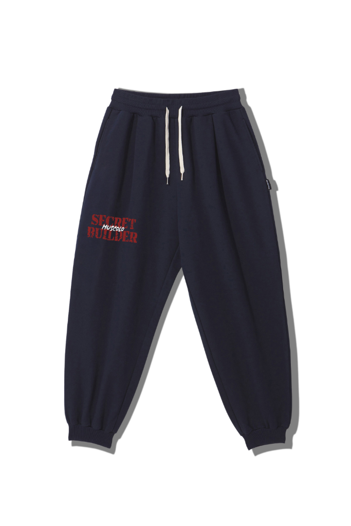 SECRET BUILDER EDT WIDE JOGGER PANTS NAVY - 네이비 와이드 조거팬츠 이미지