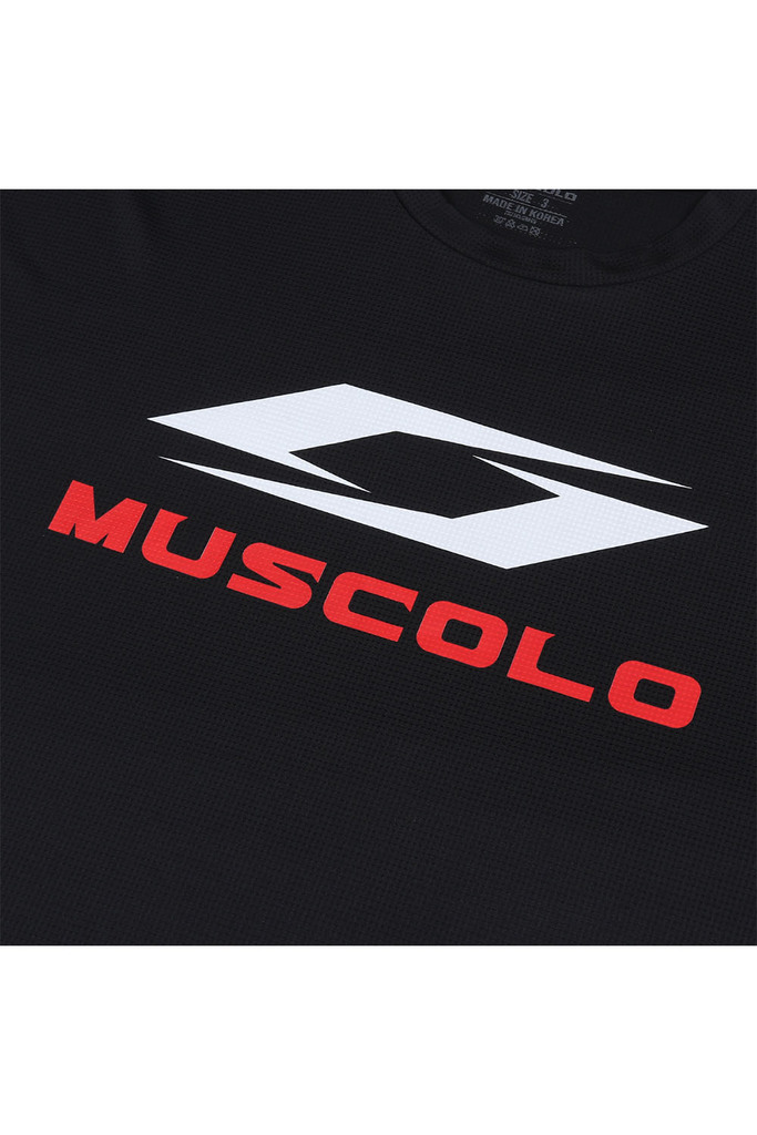 SYMBOL LOGO AIR SPAN MESH TECH OVERSIZE SHORT SLEEVE BLACK - 블랙 반팔 티셔츠