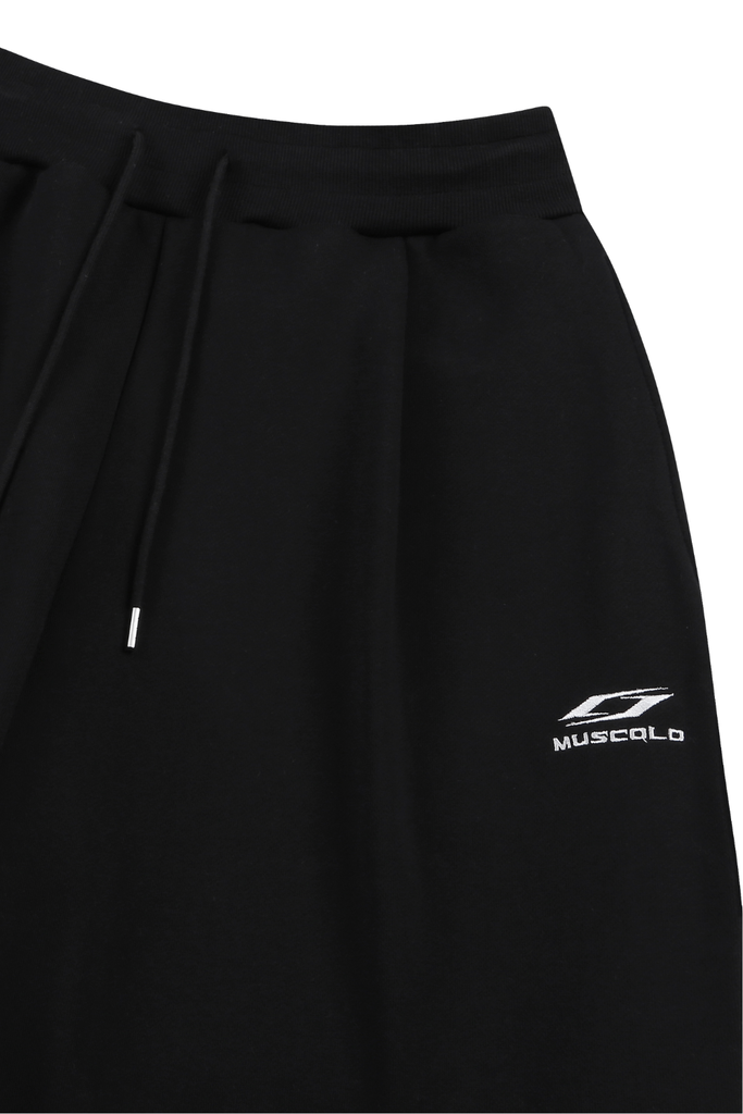 SYMBOL SIDELINE WIDE PANTS BLACK - 팬츠 이미지