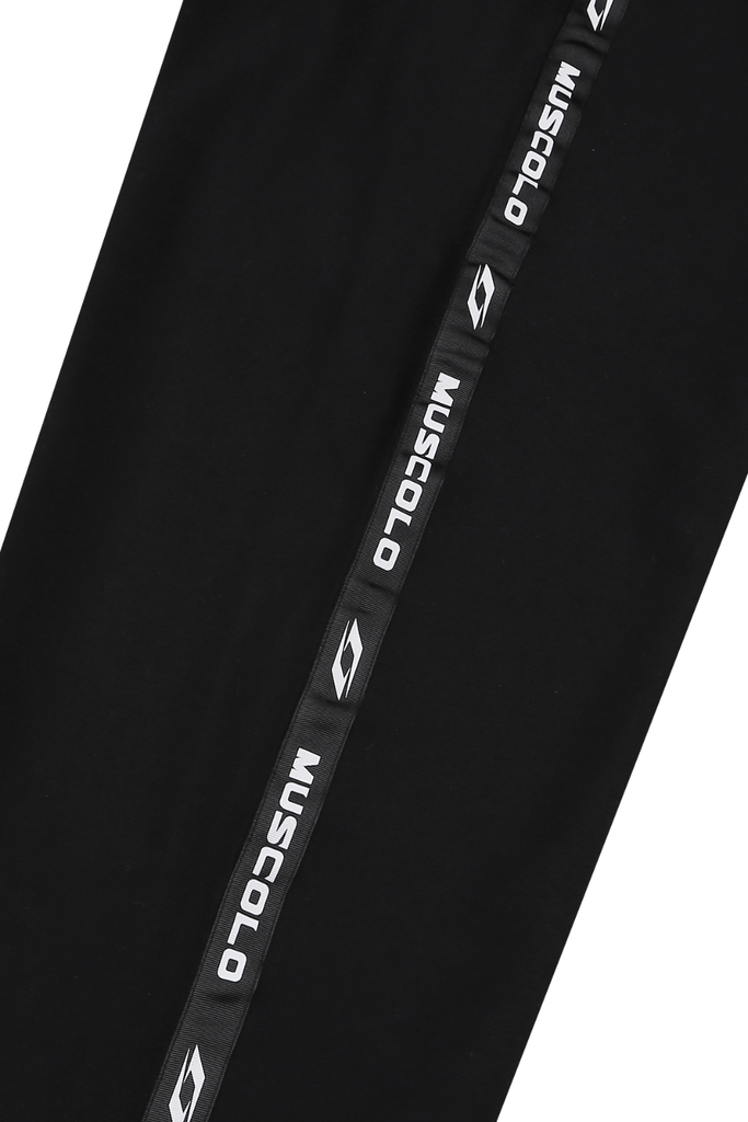 SYMBOL SIDELINE WIDE PANTS BLACK - 팬츠 이미지