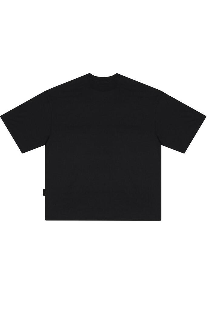 SYMBOL LOGO AIR SPAN MESH TECH OVERSIZE SHORT SLEEVE BLACK - 블랙 반팔 티셔츠