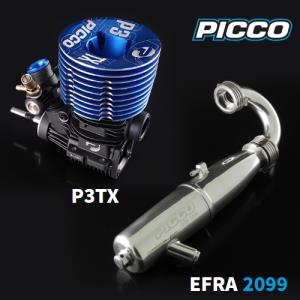 PIC9696SET - PICCO P3TX CER BUGGY .21 & EXHAUST KIT EFRA 2099