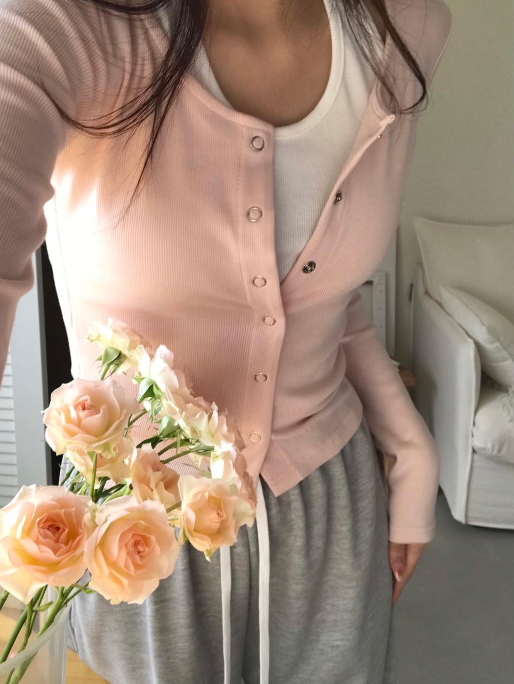 온느 홀터 가디건 상세 이미지 3