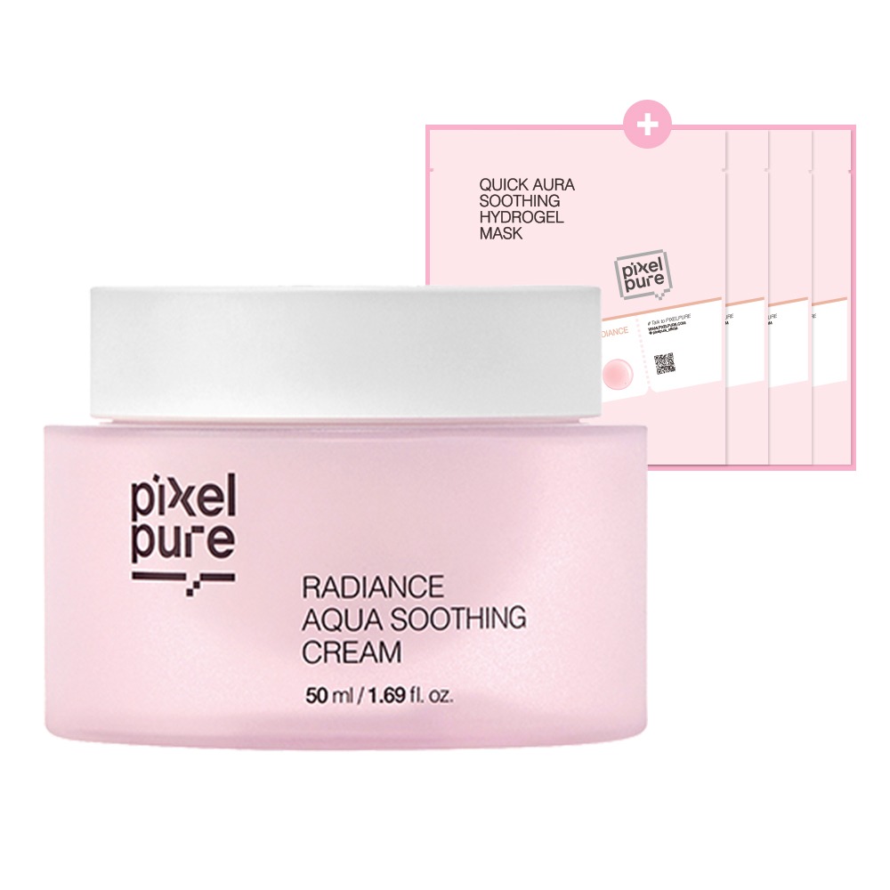 Radiance Aqua Soothing Cream + 4 Hydrogel Masks