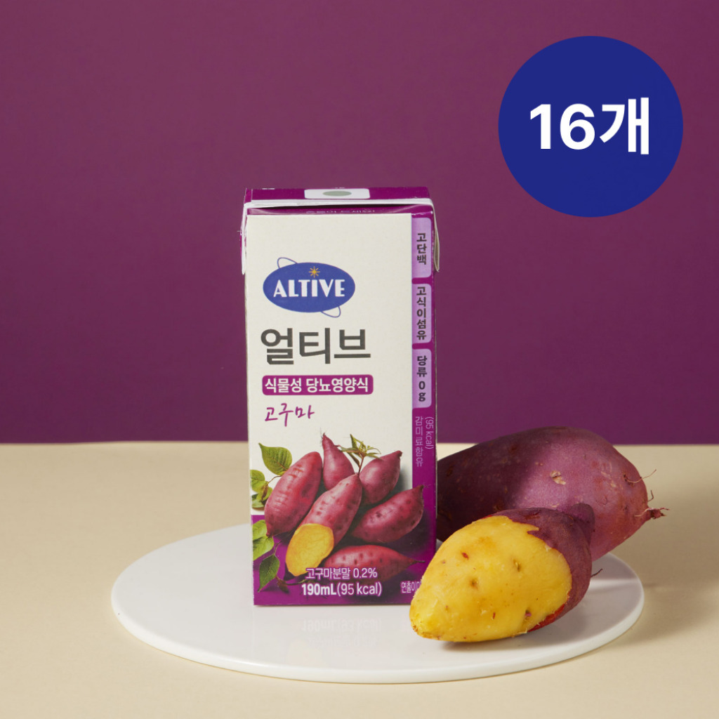 (BOX)얼티브 당뇨영양식 고구마 190ml 16입 1박스
