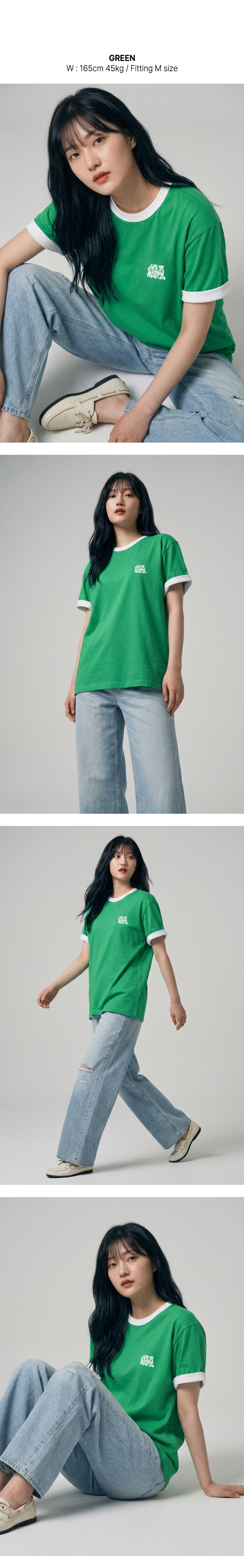 RINGER SHORT SLEEVE TEE - 4 COLORS BLACK