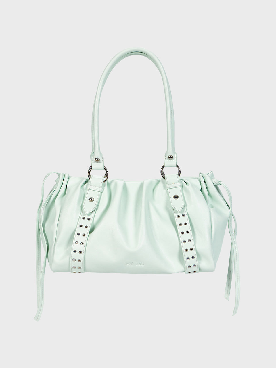 Studded Ruched Bag (Mint) - alki alka