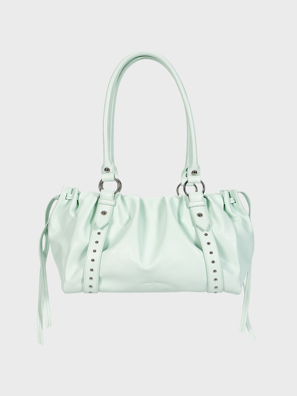 9월17일 예약 발송] Studded Ruched Bag (Mint) - alki alka