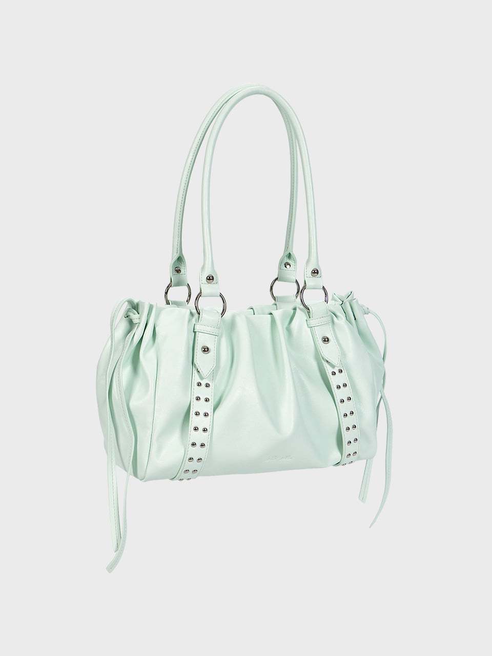 バッグ ALKIALKA Studded Ruched Bag (Mint) Studded Ruched Bag (Mint) - alki alka