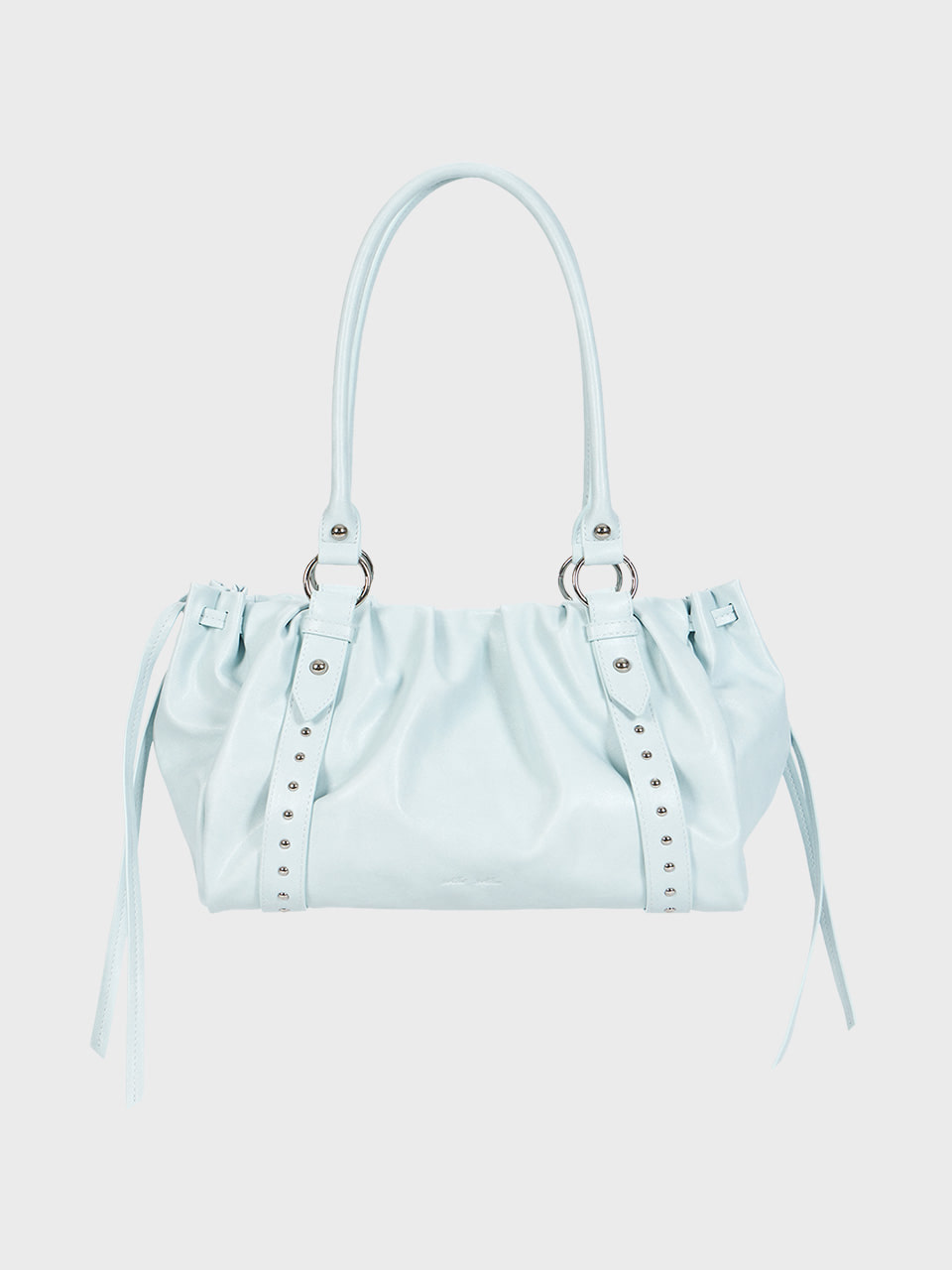 Studded Ruched Bag (Ice Blue) - alki alka