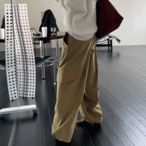 피치기모 스트링 카고팬츠 3color