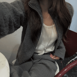 포슬 윈터 울 집업 2color