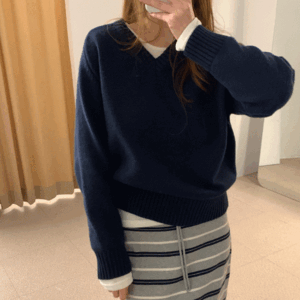 (기획상품) 베이직 울 V니트 3color