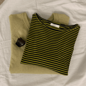 보트넥 단가라 티셔츠 3color / 레이어드 이너 스트라이프 긴팔티