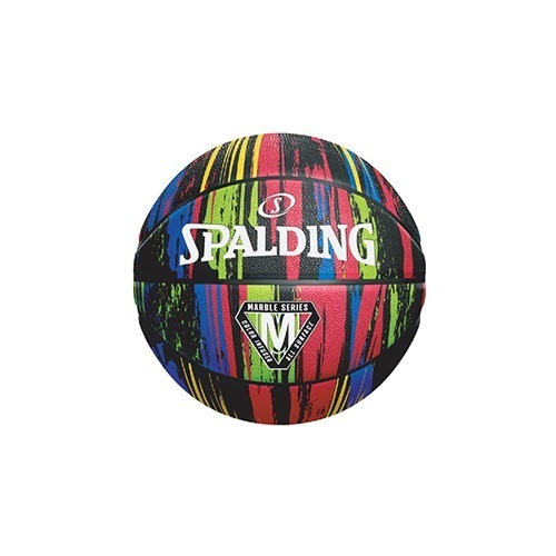 스팔딩 마블 시리즈 블랙 레인보우 농구공 84-398Z 7호
