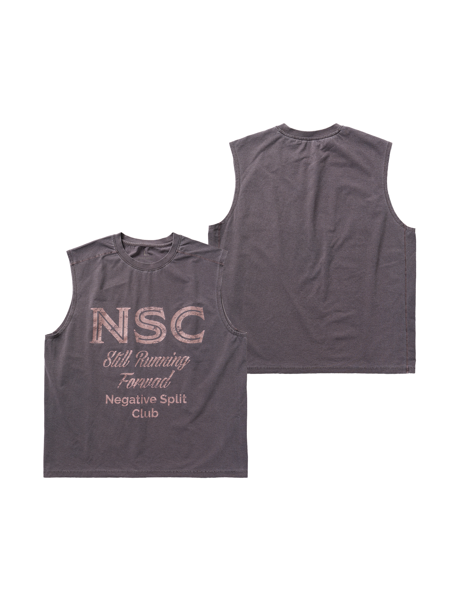 negative split club Sorona Pigment NSC 跑步背心 棕色
