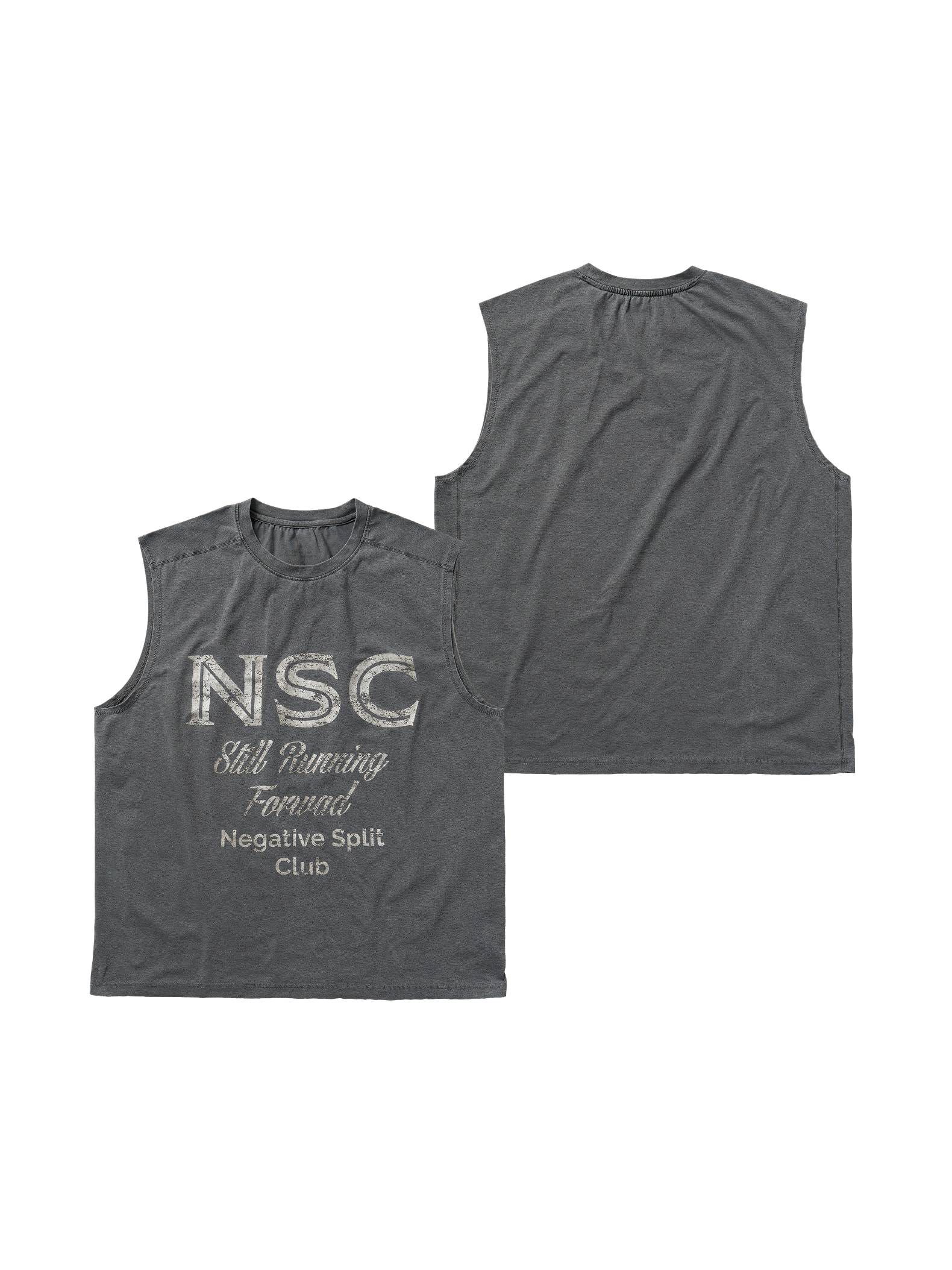 Negative Split Club Sorona Pigment NSC 跑步背心 炭灰色