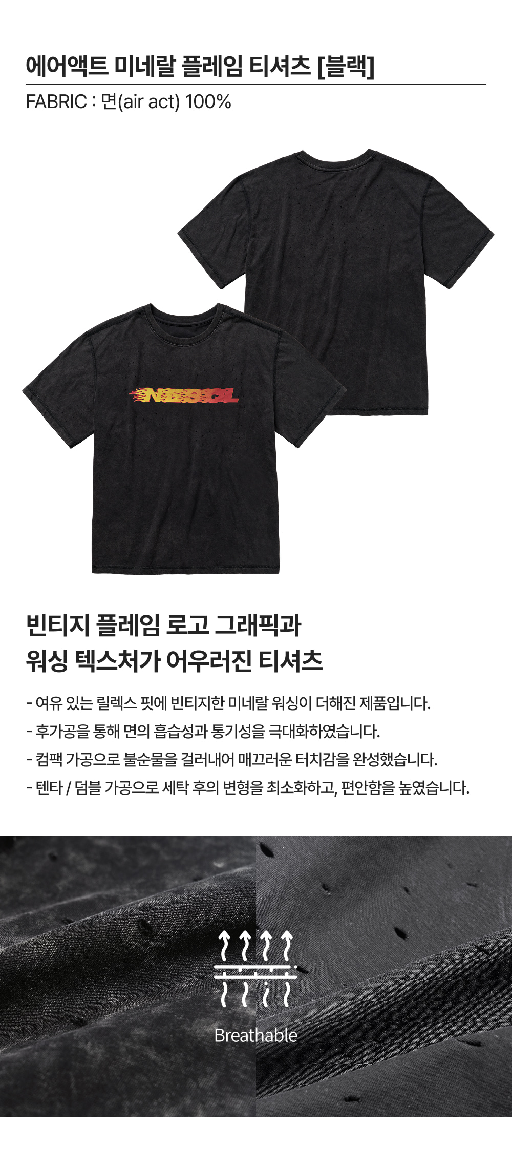 AirAct Mineral Flame T 恤布料與設計介紹