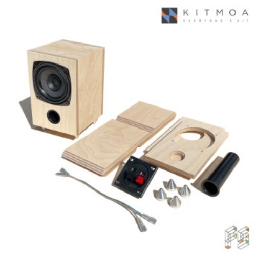 (유닛포함) 3인치 베이스리플렉스 스피커 제작 키트 SET 키트모아 KMS-P1 인클로져 DIY KIT